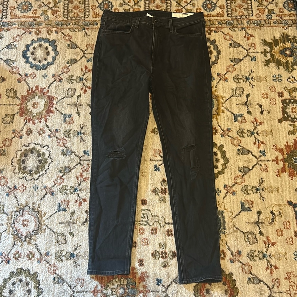Rag & bone black straight jean size 31